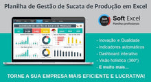 Load image into Gallery viewer, Planilha de Gestão de Sucata de Produção em Excel