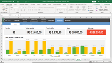 Load image into Gallery viewer, Planilha de Controle para Representantes Comerciais em Excel 4.0
